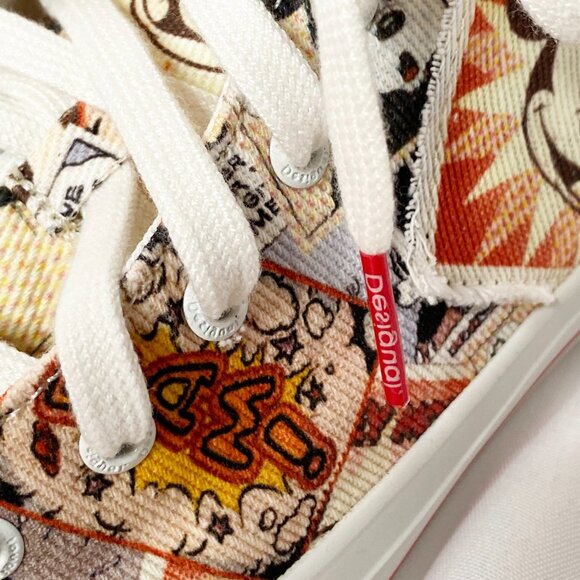 Disney Mickey Mouse Desigual High Top Sneakers SZ 41 / 10 - Picture 4 of 14